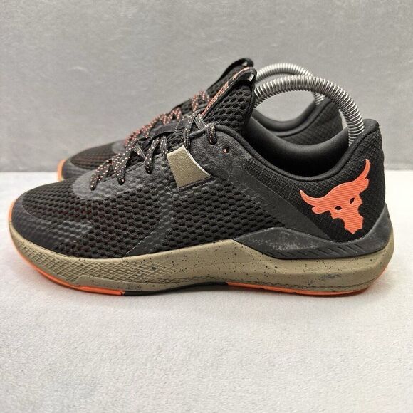 Womens Size 9 Under Armour Project Rock BSR 2 Shoes Black/Tent Training Gym - Picture 3 of 8